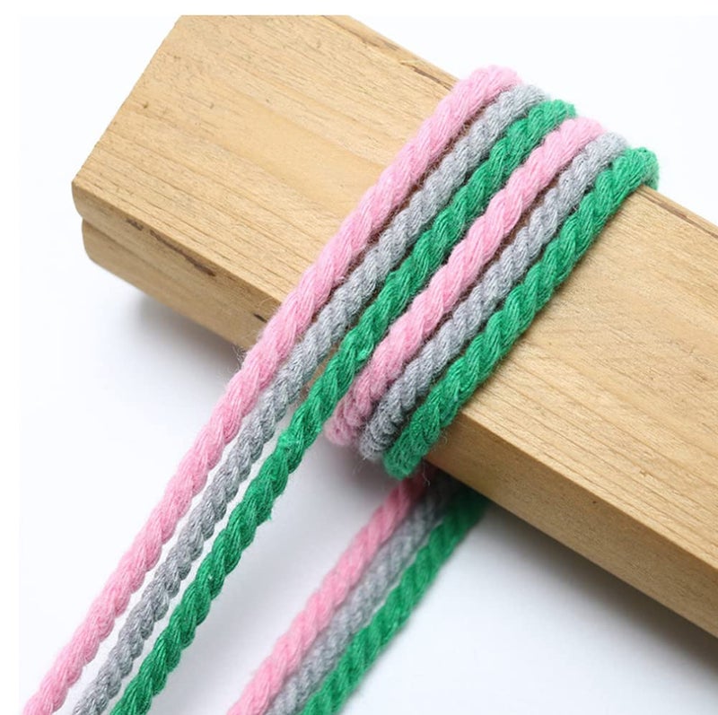 flipped 100% Natural Macrame Cotton Cord,3mm x109 Yards Twine String Cord Colored Cotton Rope Craft Cord for DIY Crafts Knitting Plant Hangers Christmas Wedding DÃ©cor (Coffee, 3mm*109yards) - Image 4