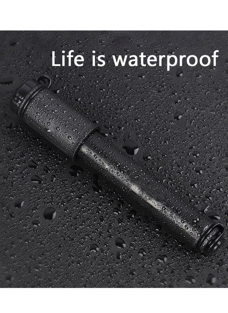 SYOSI Mini Bicycle Pump, Portable Tire Valve Pump High Pressure Small Waterproof Air Hose Aluminum Alloy Inflator with Hose for Inflatable Balls Toys Mountain Bike Inflatable (black)  - Image 3