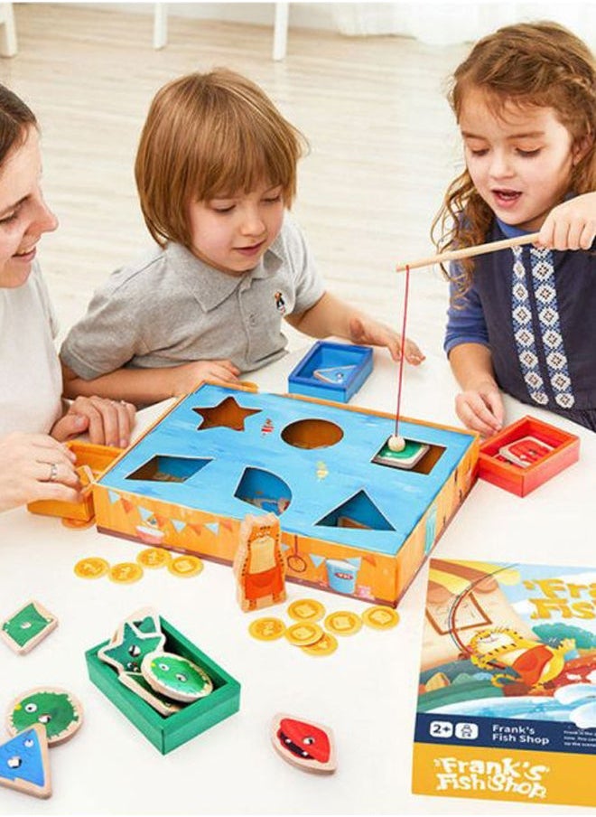NIBEMINENT - Fishing And Selling Fish 2 In 1 Frank Shop Parent Child Interactive Board Games - Image 1