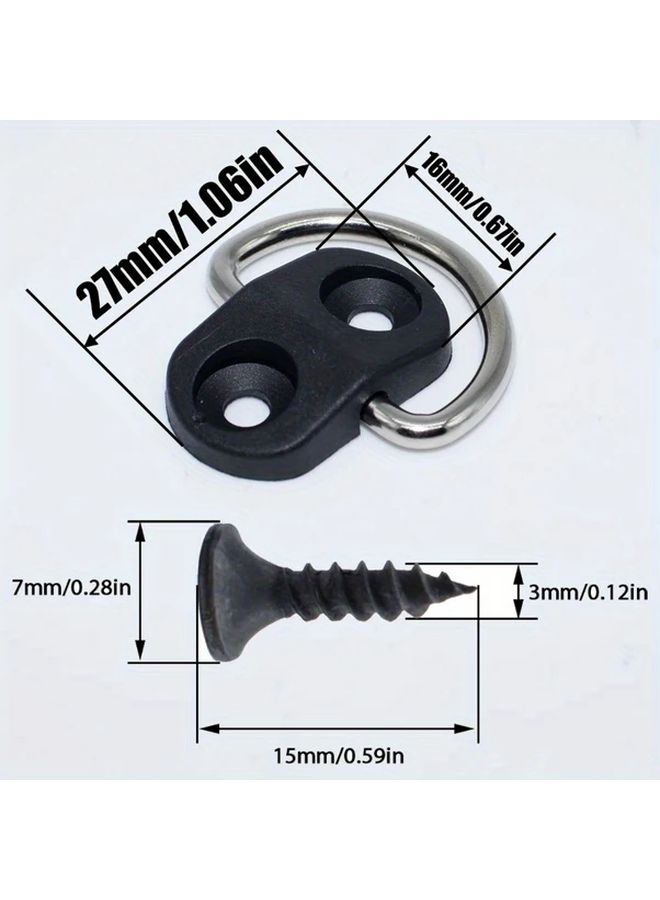 4Pcs Nylon Cargo Net Tie Down Hooks Rings For Rear Trunk Boot Floor Hanging Fixing Kit - Image 2