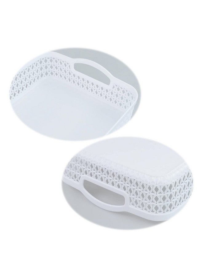 Saedy White A4 Paper Storage Baskets, Plastic Organizer Basket Tray, Set of 6 - Image 3