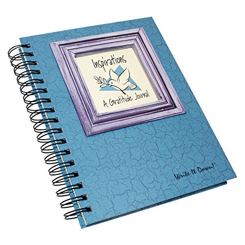 Write it Down series by Journals Unlimited, Guided Journal, Inspirations, A Gratitude Journal, Full-size 7.5"x 9", Blue Hard Cover, Made in USA - Image 3