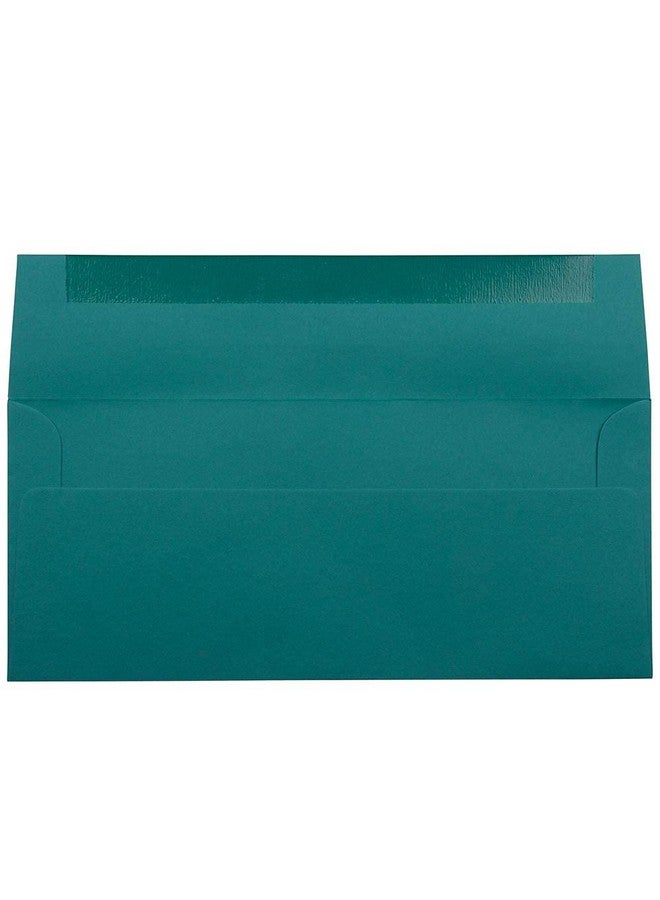 JAM PAPER #10 Business Premium Envelopes - 4 1/8 x 9 1/2 - Teal - 50/Pack - Image 2
