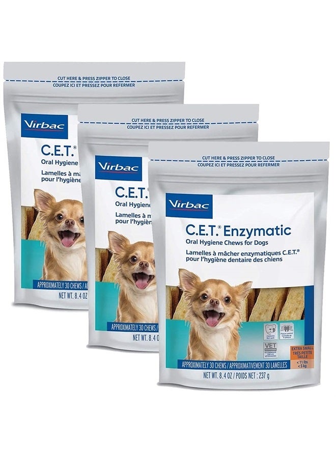 C.E.T. Enzymatic Oral Hygiene Chews for Petite Dogs, 90 Count