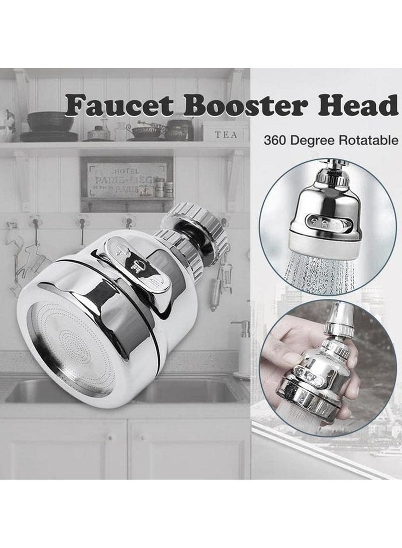 Kitchen Tap Head Water Saving 3 Gear Adjustable 360° Swivel Faucet Tap Aerator Splash Proof Faucet Nozzle Filter for Bathroom Kitchen Sink Spray Tap Attachment  - Image 5
