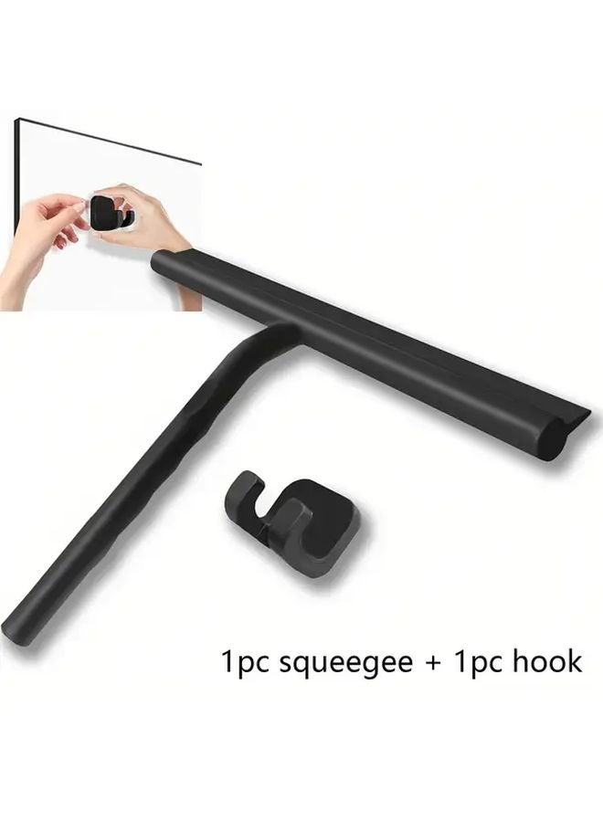 2 In 1 Adjustable Telescopic Window Cleaning Kit With Squeegee And Scrubber - Image 1