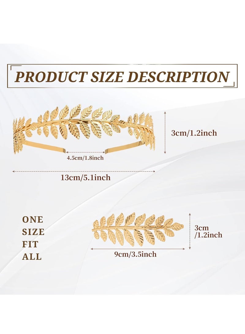 Goddess Leaf Headband, Greek Goddess Bridal Hairband, Laurel Leaves Crown, For Woman, Gold Leaf Vintage Hair Clip Headband, Laurel Leaf Tiara For Bridal Wedding Party Fashion Show, Gorgeous - Image 2