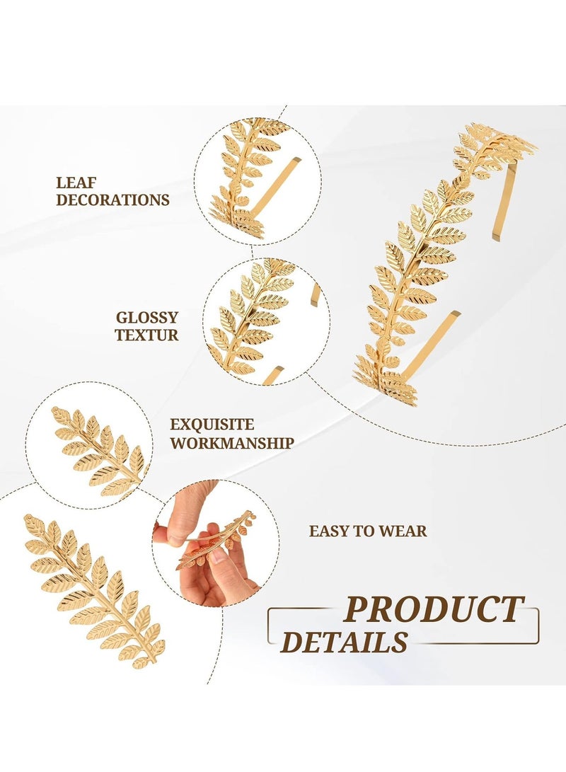 Goddess Leaf Headband, Greek Goddess Bridal Hairband, Laurel Leaves Crown, For Woman, Gold Leaf Vintage Hair Clip Headband, Laurel Leaf Tiara For Bridal Wedding Party Fashion Show, Gorgeous - Image 4