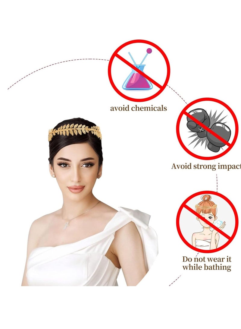 Goddess Leaf Headband, Greek Goddess Bridal Hairband, Laurel Leaves Crown, For Woman, Gold Leaf Vintage Hair Clip Headband, Laurel Leaf Tiara For Bridal Wedding Party Fashion Show, Gorgeous - Image 5