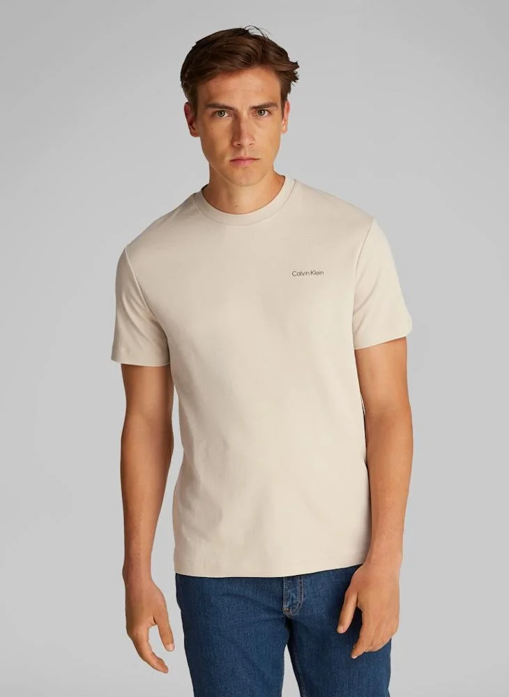 CALVIN KLEIN Logo Crew Neck Interlock T-Shirt