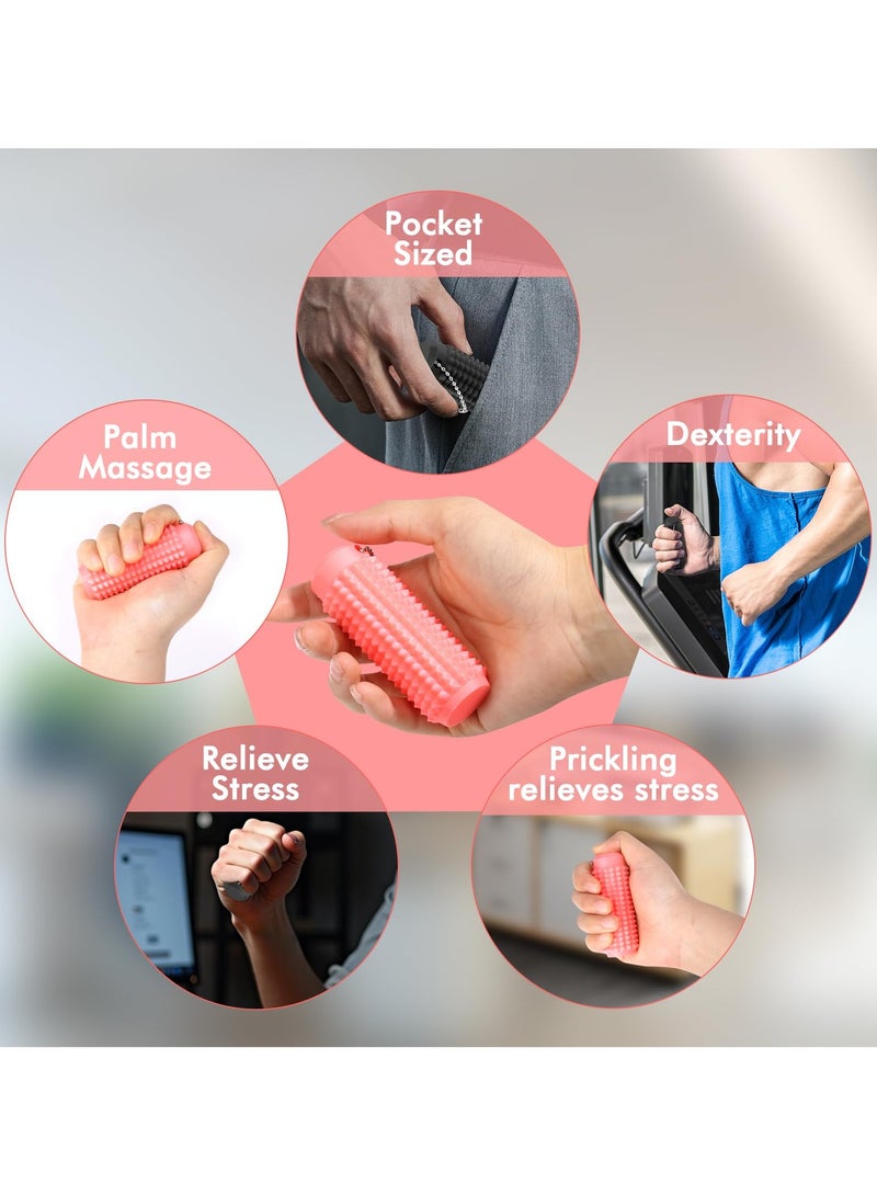2 Pack Little Ouchies Pain Fidget Toys for Adults & Teens, 3D Printed Keychain Sensory Toy for Stress Relief & Focus, Office Workers Gifts for Men (Black & Pink)  - Image 5