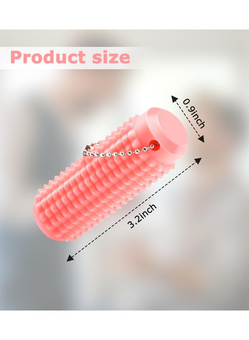 2 Pack Little Ouchies Pain Fidget Toys for Adults & Teens, 3D Printed Keychain Sensory Toy for Stress Relief & Focus, Office Workers Gifts for Men (Black & Pink)  - Image 3
