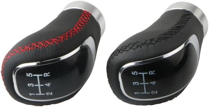 woobles Gear Shift Knob, Pu Leather Car Gear Lever Gear Knob Lever Stick Adapter Wave Stick Head 3 Face Handball Handle Head Compatible with Most Car Models - Image 2