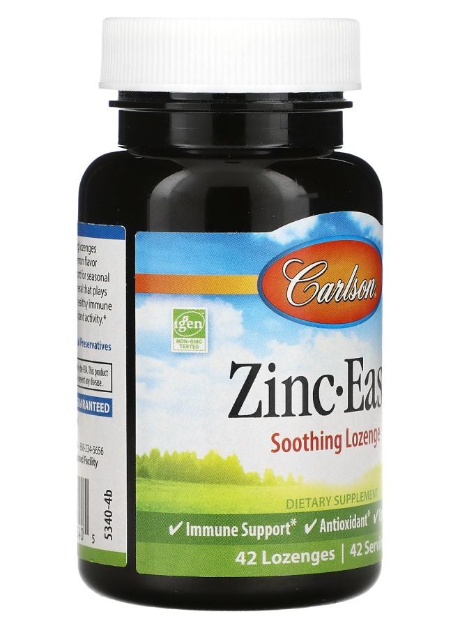 Carlson Zinc-Ease Soothing Lozenge Natural Lemon 42 Lozenges - Image 2