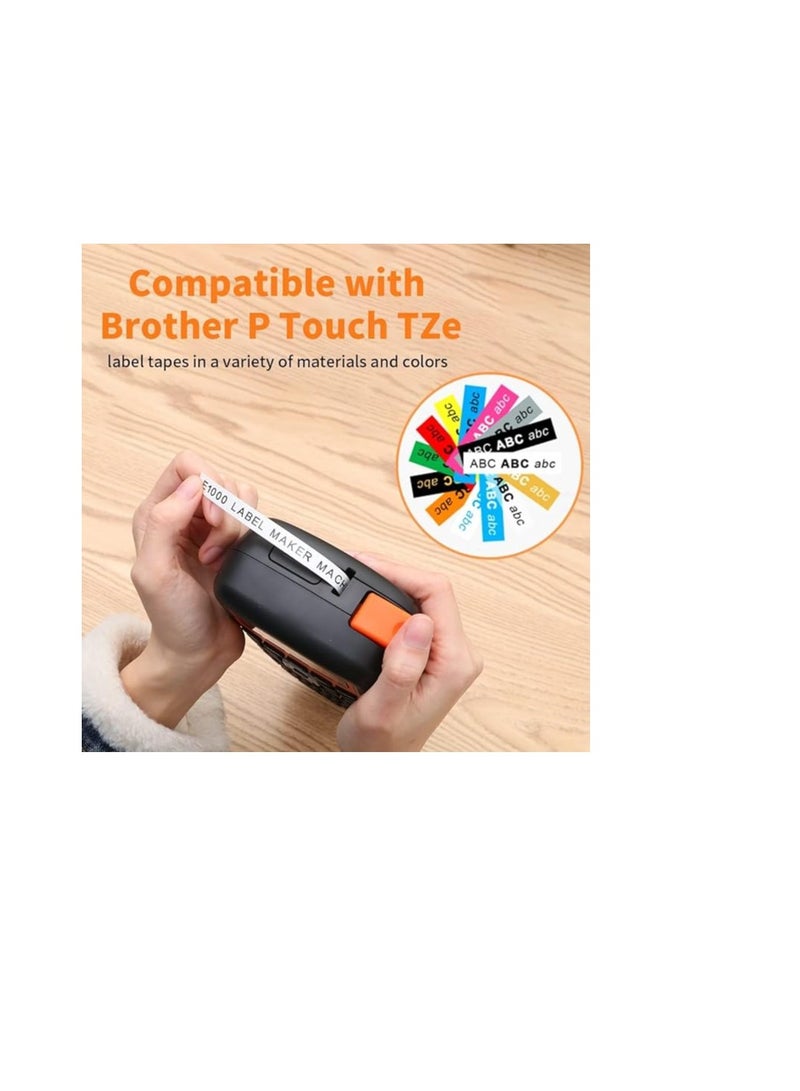 AIMO E1000 pro Arabic/English Portable Label Maker compatible with TZe 6, 9 and 12mm tapes with USB charging cable - Image 4