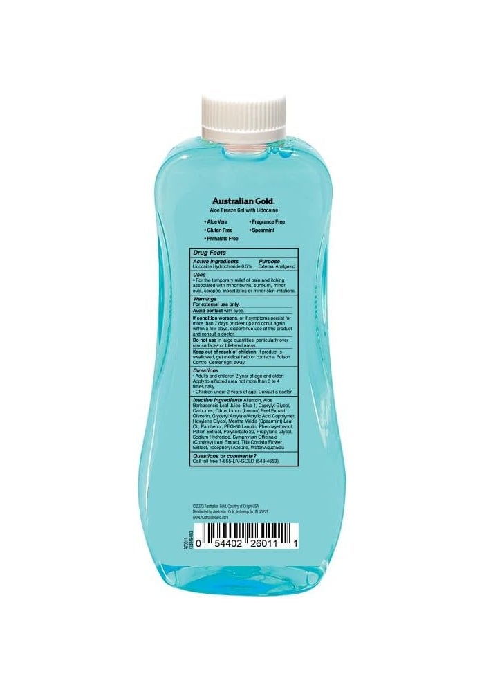 Australian Gold Aloe Freeze Gel with Lidocaine - 237ml/8oz for Sunburn and Pain Relief - Image 2