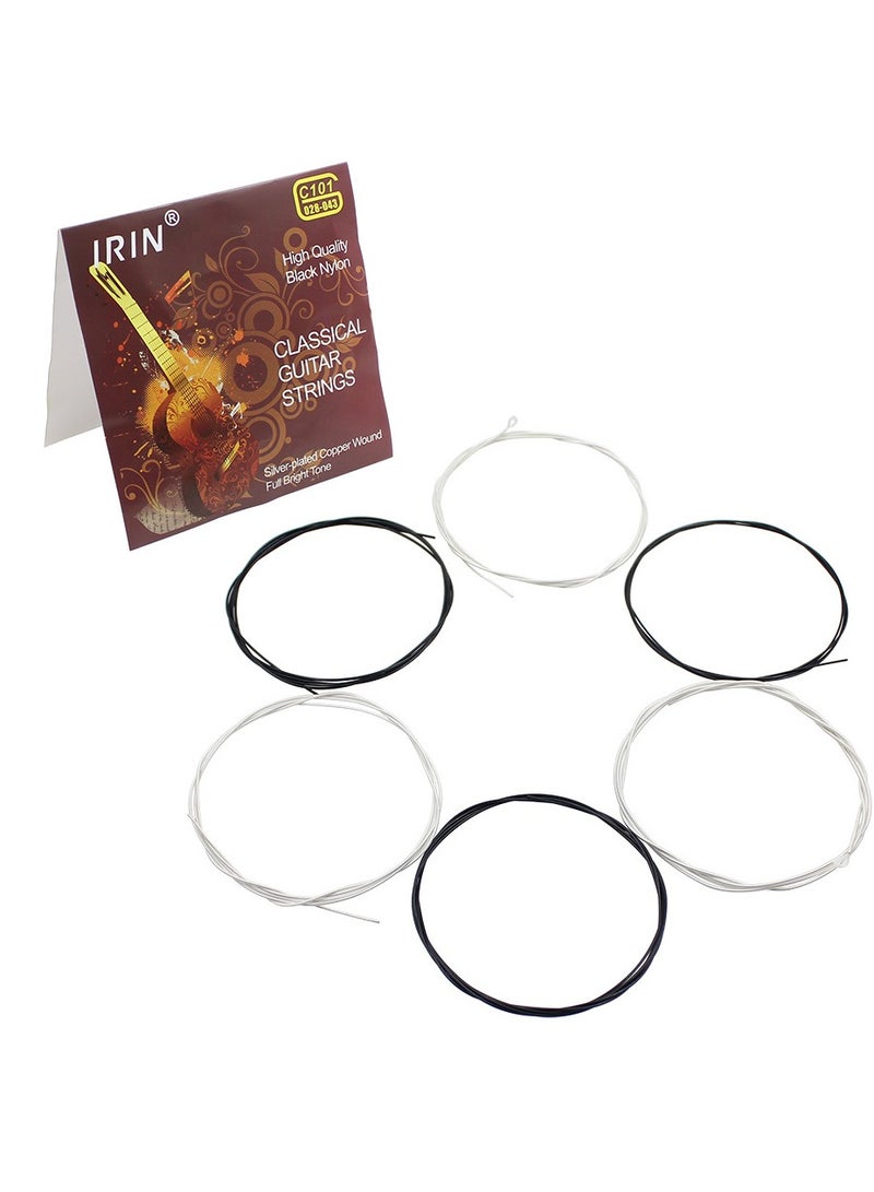 IRIN Classical Guitar String C101 Black Nylon Fiber Optic Guitar Set String Set of 6 Wooden Guitar Strings - Image 5