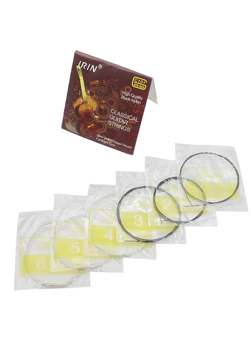 IRIN Classical Guitar String C101 Black Nylon Fiber Optic Guitar Set String Set of 6 Wooden Guitar Strings - Image 4