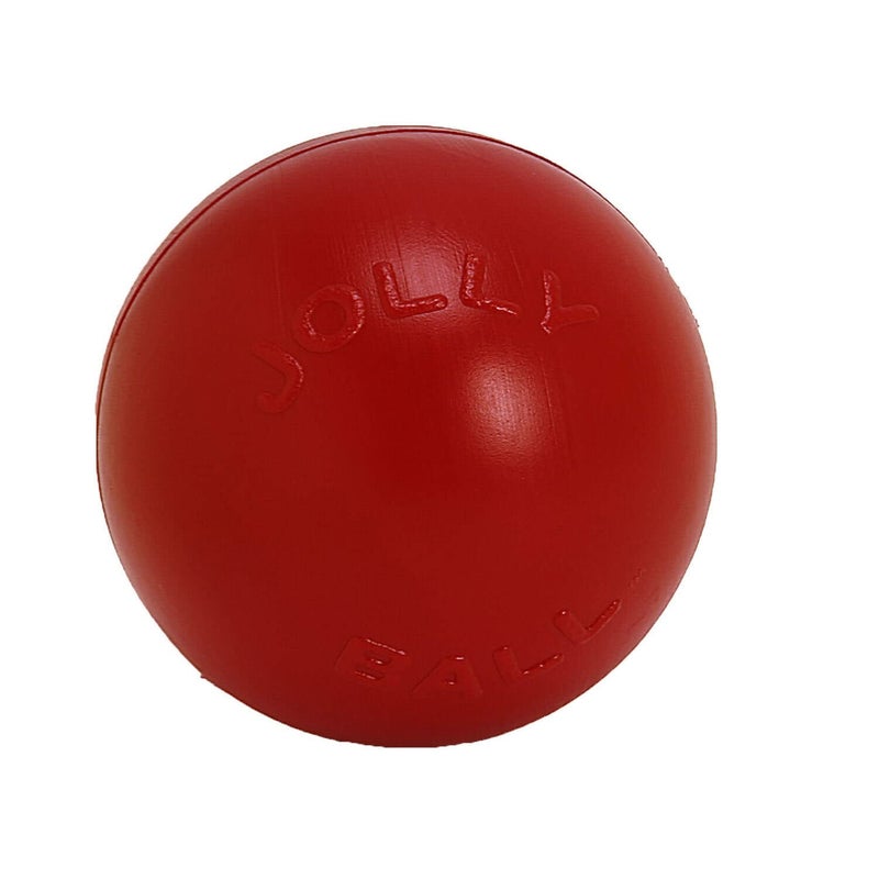 Jolly Pets Push-n-Play Ball Dog Toy, 14 Inches/Extra-Large, Red All Breed Sizes - Image 1