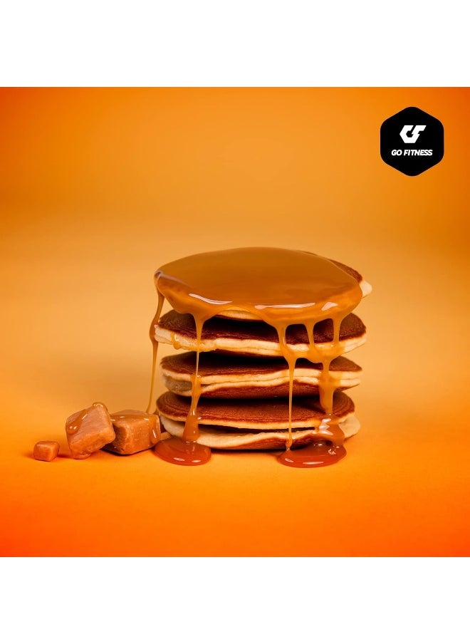 Go Fitness - Go Fitness 12 Protein Pancakes - High Protein Snack, Freshly Baked & Extremely Delicious - Protein Bar Alternative with 10 g Protein Per Pancake (Caramel) - Image 1
