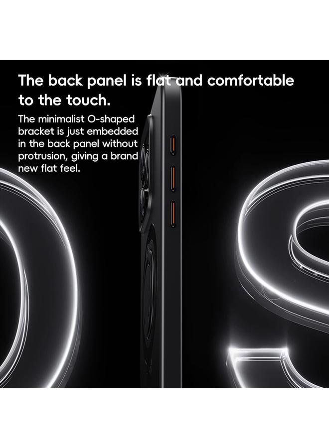 اس-توب جراب هاتف iPhone 15 Pro مصنوع من ألياف الكربون MagSafe مع حامل دوار 360 درجة - Image 4