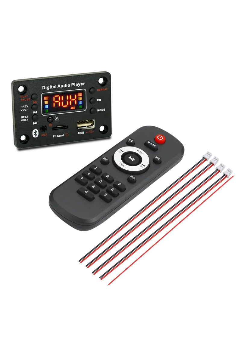 erorex Large remote control 12V Bluetooth 5.0 MP3 WMA Decoder Board Car Audio USB TF FM Radio Module Color