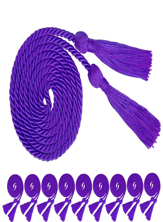 GRADFTY 10 Pieces Purple Graduation Honor Cords for Graduation 2025,National Honors Society Purple Cords Bulk - Image 1