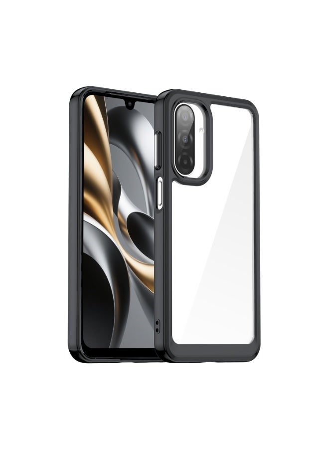 SanHu for Samsung Galaxy A17 4G/5G Case Cover, High Quality Hard Backplane Soft Border Pure and Bright Comfortable Feel Cell Phone Protective Case for Samsung Galaxy A17 4G/5G, Black - Image 1