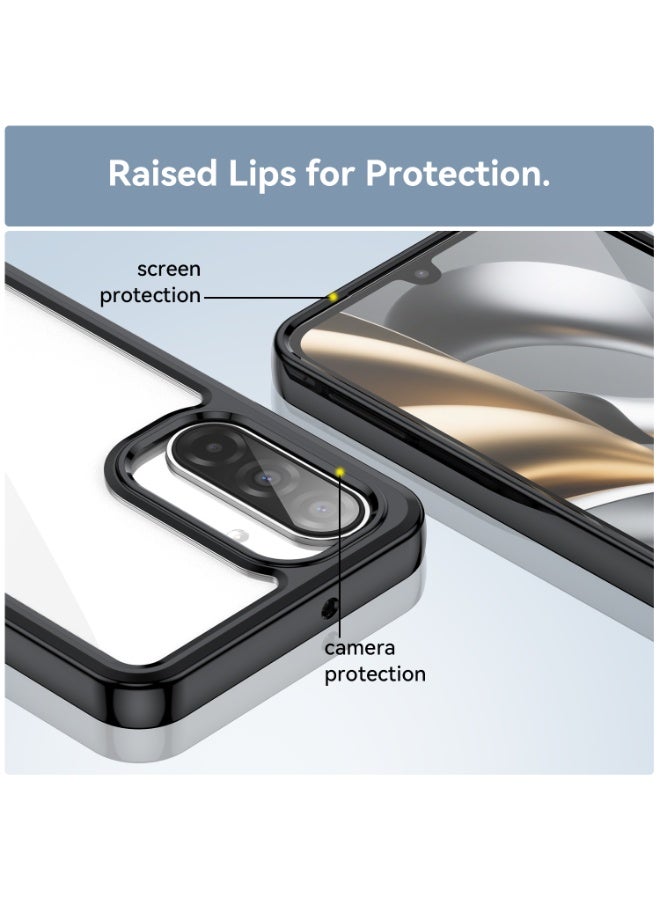 SanHu for Samsung Galaxy A17 4G/5G Case Cover, High Quality Hard Backplane Soft Border Pure and Bright Comfortable Feel Cell Phone Protective Case for Samsung Galaxy A17 4G/5G, Black - Image 5