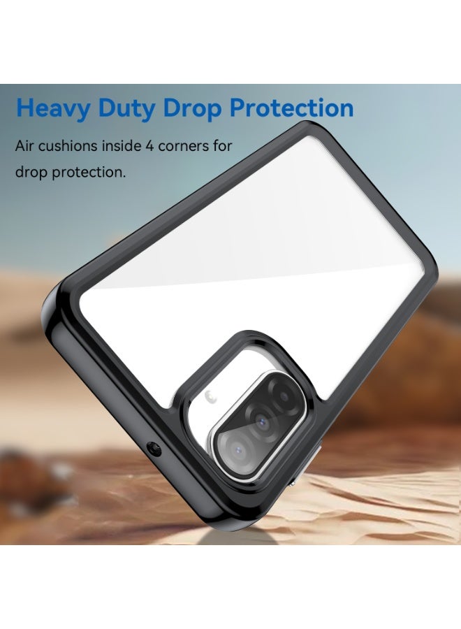 SanHu for Samsung Galaxy A17 4G/5G Case Cover, High Quality Hard Backplane Soft Border Pure and Bright Comfortable Feel Cell Phone Protective Case for Samsung Galaxy A17 4G/5G, Black - Image 3