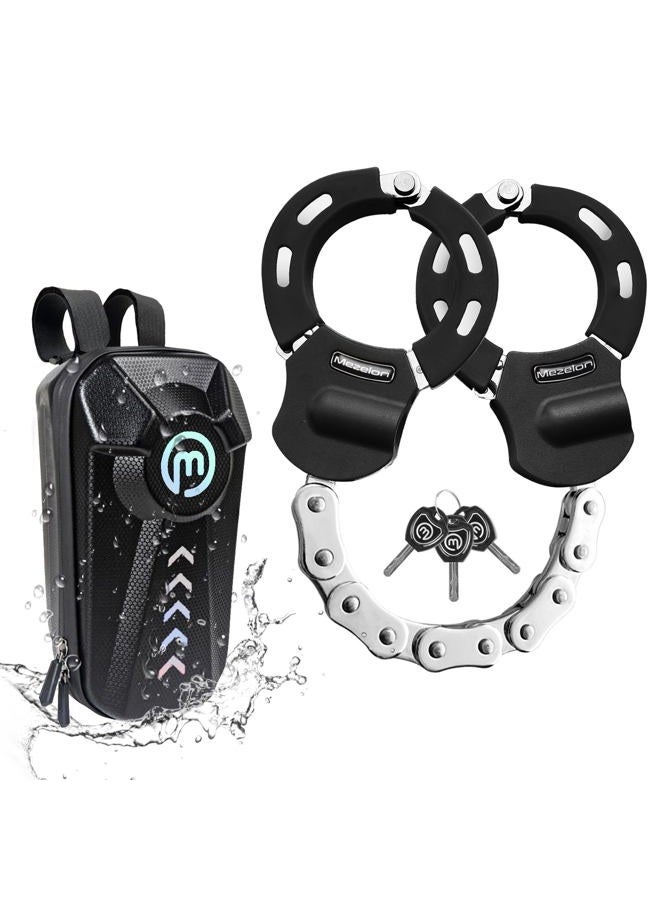 Mezelon E Scooter Lock, E Scooter Accessories, Lock for E Scooter with Waterproof Bag, Handcuff Lock for Electric Scooters and Bicycles - Image 1