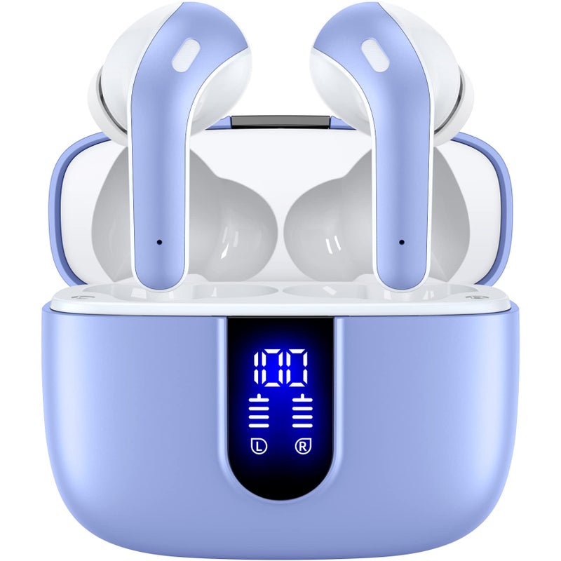 TAGRY Bluetooth Headphones True Wireless Earbuds 60H Playback LED Power Display Earphones with Wireless Charging Case IPX5 Waterproof in-Ear Ear buds with Mic for TV Smart Phone Laptop Computer Sports - Image 1