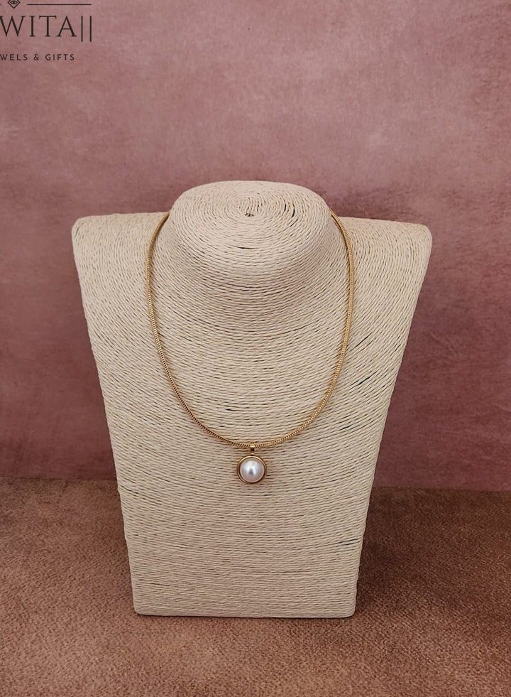 PRASHA Statement Neck String Pearl Drop