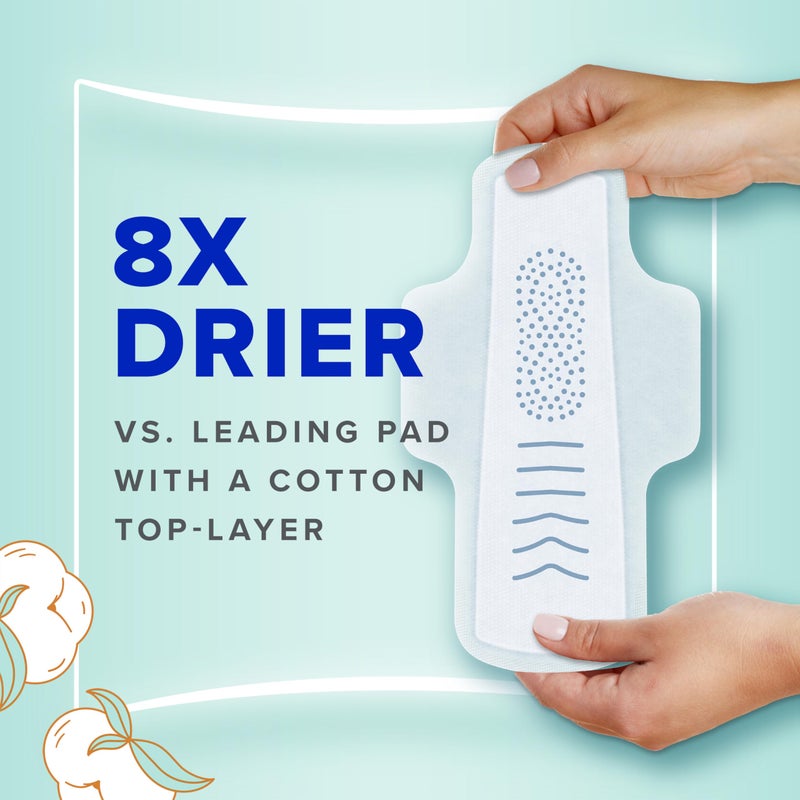 Always أولويز قطن نقي مع وسادات فليكس فوم، الحجم 1، امتصاص منتظم 28 قطعة (عبوة من 3) - Image 4