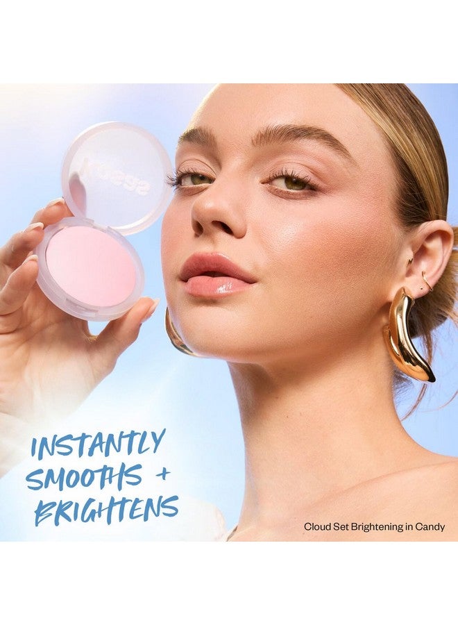Kosas Cloud Set Face Brightening Powder - Pressed Brightening Powder, Smooths Shine Controll, Coverage for Dark Undereye & Uneven Skin - Lightweight Setting Powder - Candy (Sheer Brightening Pink) - Image 3