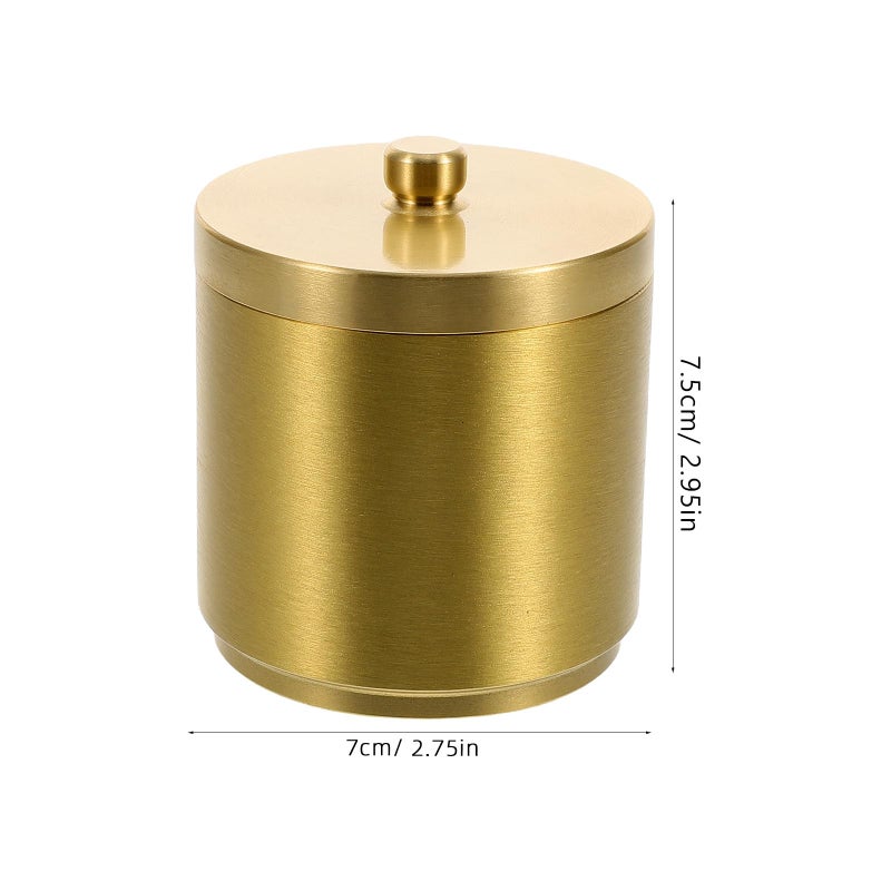 Brass Windproof Auto Ashtray With Lid Portable Car Cup Holder Container For Travel - Image 3