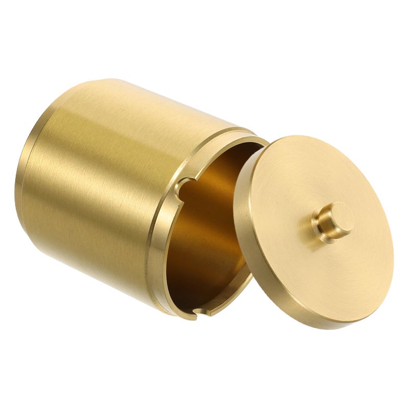 Brass Windproof Auto Ashtray With Lid Portable Car Cup Holder Container For Travel - Image 2