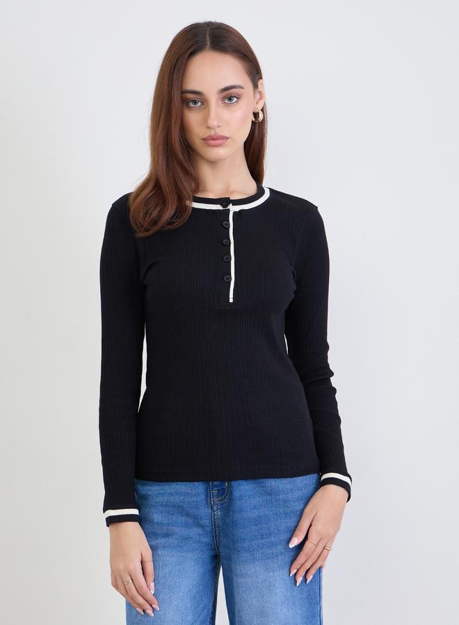 Styli High Rise Faded Straight Fit Jeans - Image 3