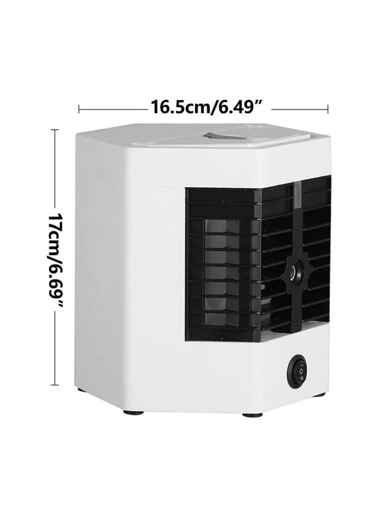 BAIG - 160ML USB POWERED 2 POWER OPTIONS ARCTIC COOL ULTRA-PRO HOME & OFFICE PORTABLE AIR CONDITIONER WITH TWO 200ML WATER CONTAINERS (L6 X W6.7 X H6.7)INCH - Image 1