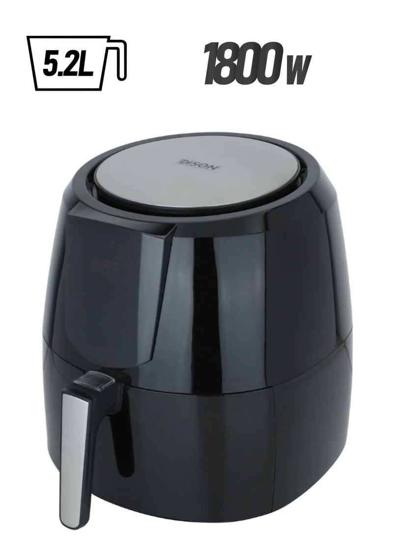 اديسون قلاية هوائية ديجيتال اسود 5.2لتر1800 واط - Image 1
