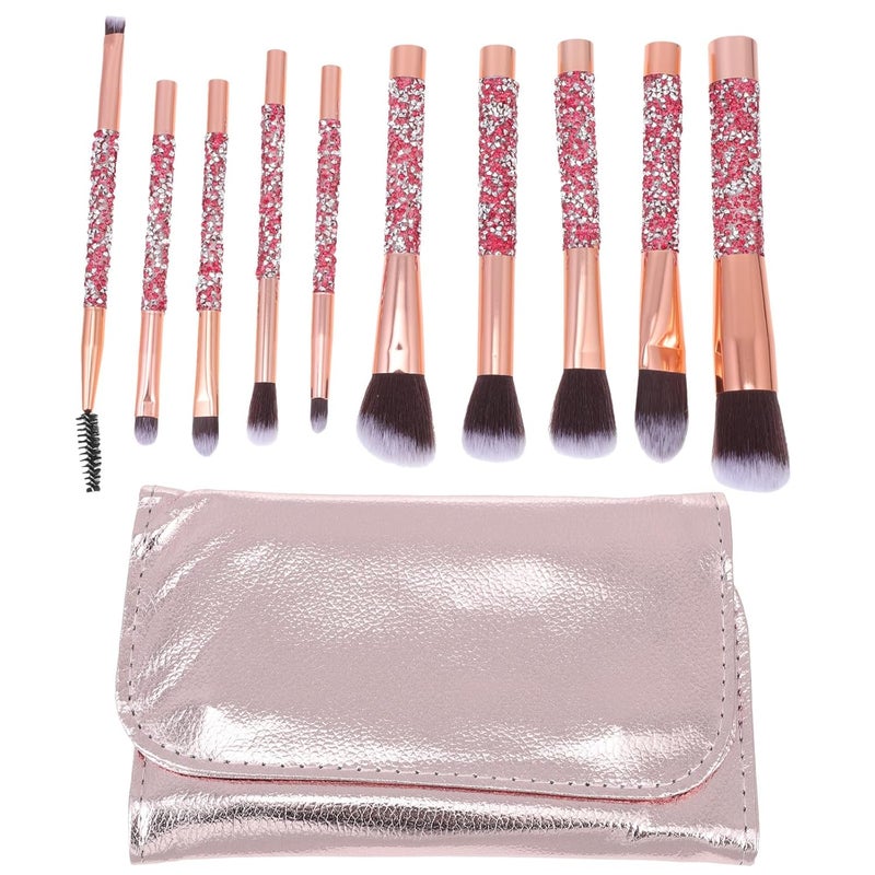 Professional Makeup Brush Set with Storage Bag Dense Bristles for Powder Eyeshadow Blending - Image 1