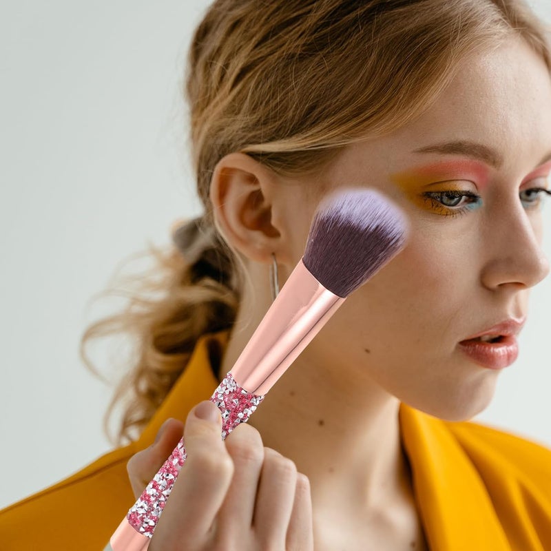 Professional Makeup Brush Set with Storage Bag Dense Bristles for Powder Eyeshadow Blending - Image 4