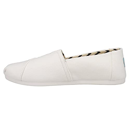 TOMS Women's Alpargata Recycled Cotton Canvas Slip On Sneaker White Recycled Cotton Canvas - Image 4