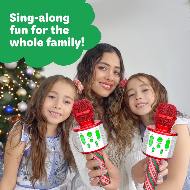 Move2Play, Christmas Karaoke Microphone | Includes Pre-Loaded Songs & Bluetooth | Kids Toy for All Ages 2, 3, 4, 5, 6+ Year Old Girls, Boys & Toddlers | Stocking Stuffer - Image 2