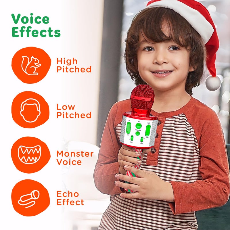 Move2Play, Christmas Karaoke Microphone | Includes Pre-Loaded Songs & Bluetooth | Kids Toy for All Ages 2, 3, 4, 5, 6+ Year Old Girls, Boys & Toddlers | Stocking Stuffer - Image 4