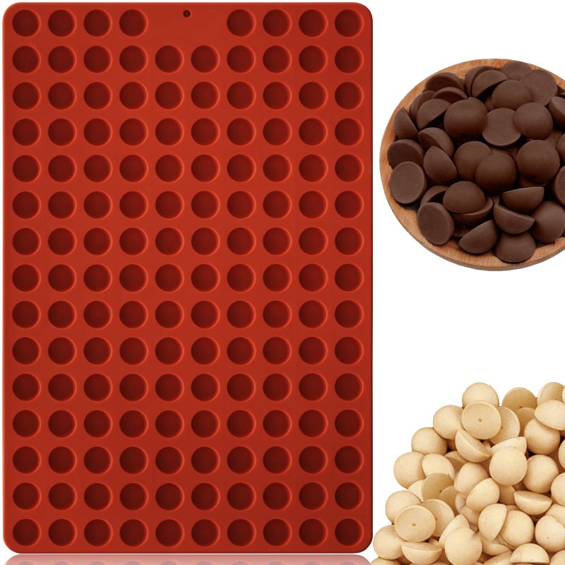 HKNMTT Mini Semi Sphere Shape Molds Silicone, 148 Cavities Round Baking Moulds for Dog Treats Snack Candy Chocolate Chip Cookie Wax Yogurt Melts, Oven Safe Small Half Ball Pellet Sheets - Image 1
