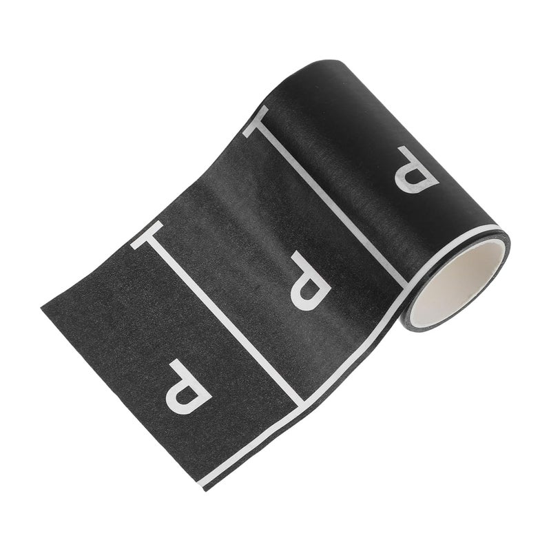 Veemoon 1roll Lot Designed Tape for Miniature Parking Lot Layout Boy Parking Space Prop Creativity and Cognitive Skills Includes Traffic Signs and Road Lines for Family Activities - Image 1
