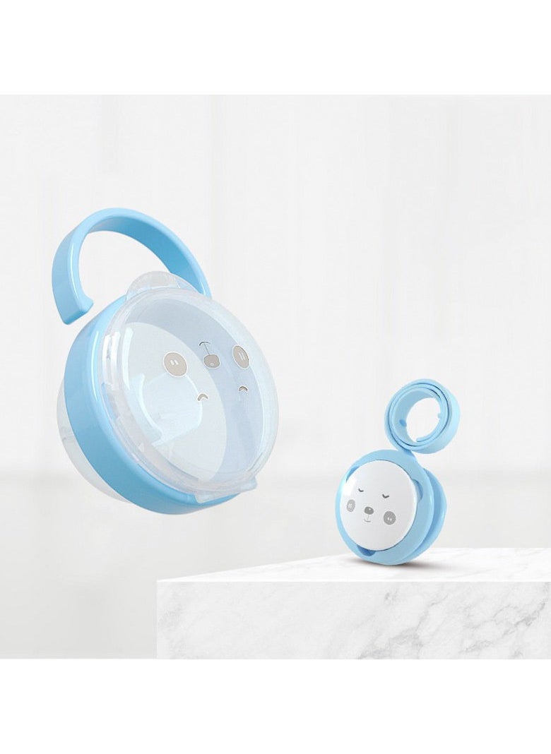 Healife Baby Dummy Storage Box with Handle - Plastic Dummy Container Travel Case - Cartoon Dummy Container Made of Plastic, Protects the Nipple from Dirt  - Image 2