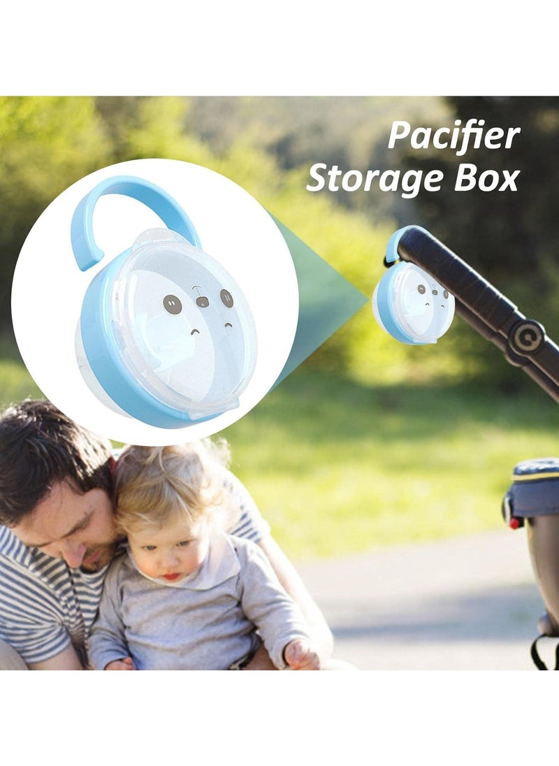 Healife Baby Dummy Storage Box with Handle - Plastic Dummy Container Travel Case - Cartoon Dummy Container Made of Plastic, Protects the Nipple from Dirt  - Image 3
