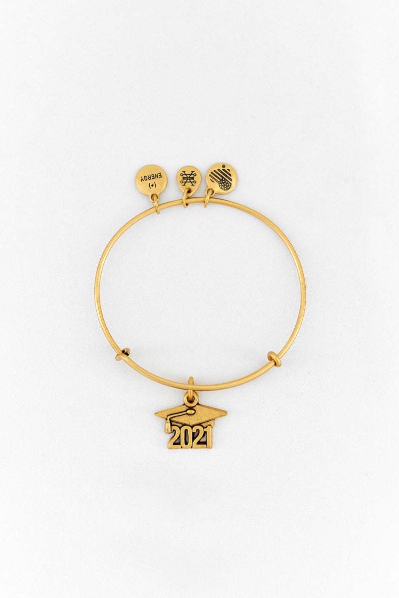 ALEX AND ANI Women Expandable Wire Bangle Charm Bracelet, Gold - Image 2